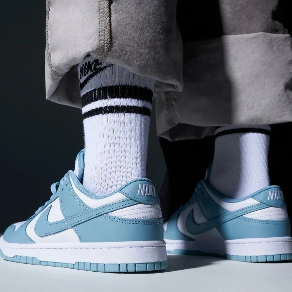 Nike Dunk Low Retro. Denim Turquoise. Mens Size 10. DV0833-106 Sneakers - Picture 1 of 6